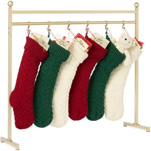 Best Choice Products 3ft Christmas Stocking Stand, Hanging Holiday Décor Display w/ Name Tags, Chalk Marker - 1 of 4