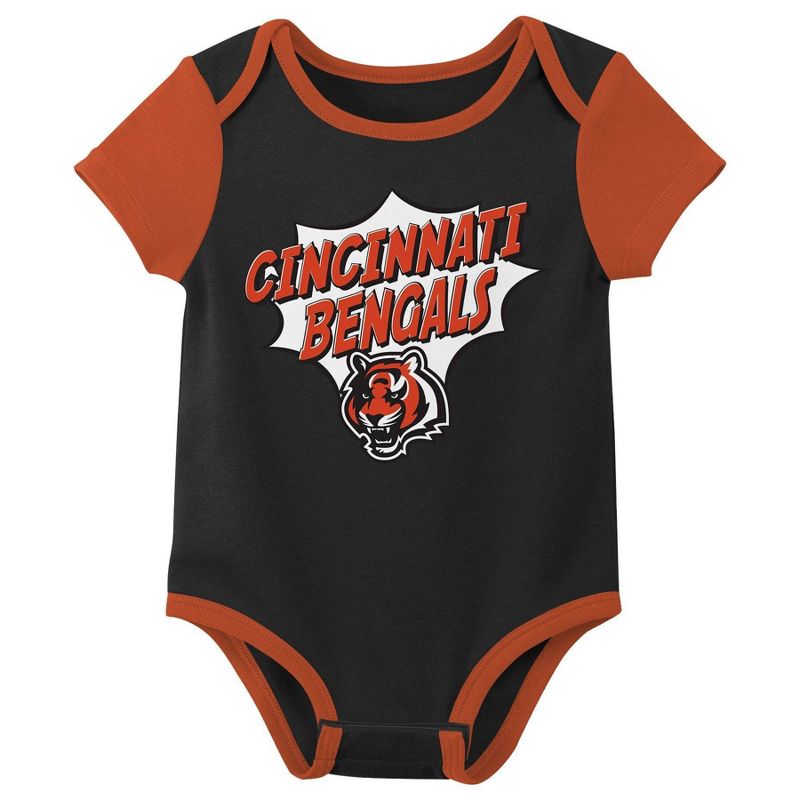 NFL Cincinnati Bengals Infant Boys&#39; 3pk Bodysuit, 4 of 5