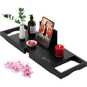 Royal Craft Wood Bamboo Adjustable Bathtub Caddy Tray - 1 of 4