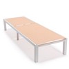 LeisureMod Marlin Patio Sling Chaise Lounge Chair in White Aluminum - 3 of 4