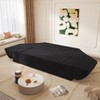 3-in-1 Convertible Sofa Bed with 2 Pillows, Sparkling Chenille 3-Seater Deep Seat Sleeper Sofa Couch, Oversized Chaise Lounge - ModernLuxe - 2 of 4