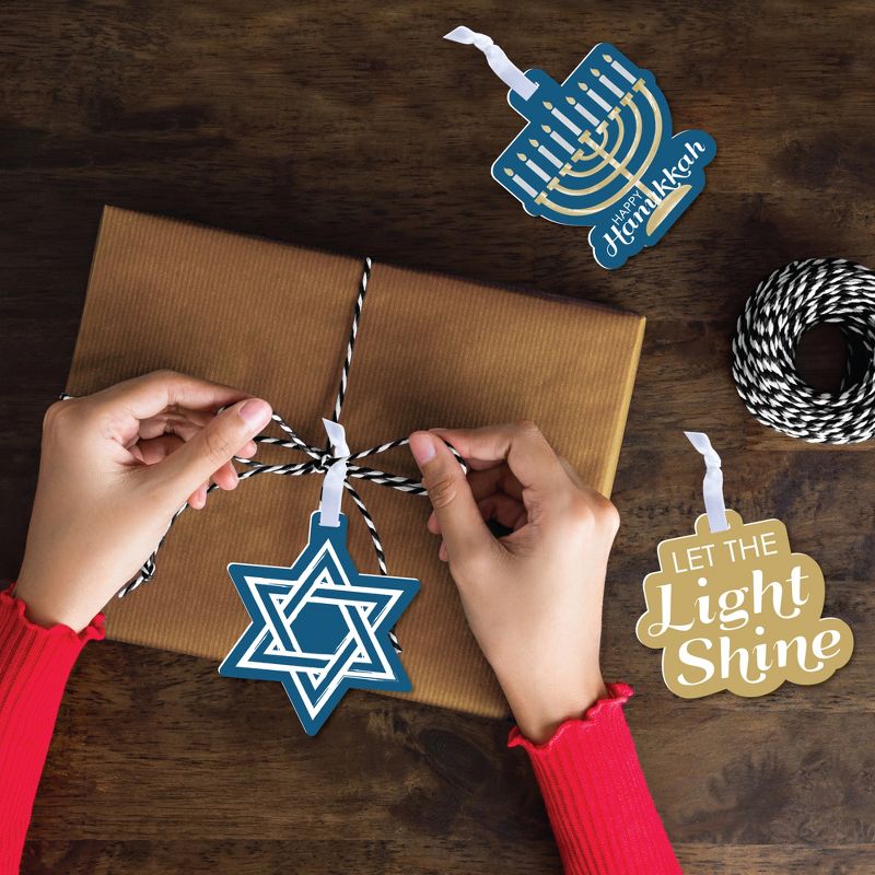 Big Dot of Happiness Happy Hanukkah - Chanukah Holiday Decorations - Tree Ornaments - Set of 12, 3 of 9