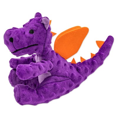 Ruffin' It Tuff Plush Dragon Dog Toy - Purple