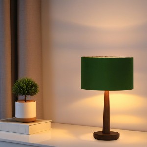11.8" Brushed Antique Bronze Metal Table Lamp with Linen Cylinder Shade for Bedside, Living Room, Workspace, Bar, Hotel, or Display - 1 of 4