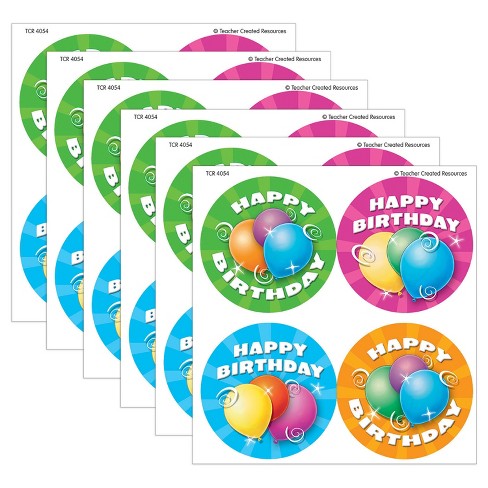 Teacher Created Resources® Birthday Wear 'Em Badges, 32 Per Pack, 6 Packs - image 1 of 4