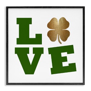 Stupell Industries St Patrick's Day Clover Love, 12" x 12" - 1 of 4