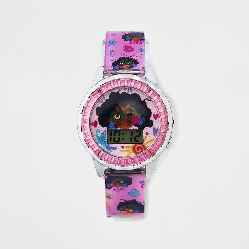 Girls&#39; Disney Encanto LCD Watch - Pink, 1 of 6