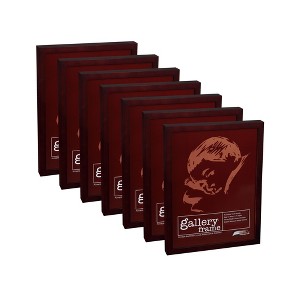 Ambiance Gallery Wood 1.5" Deep Picture Frames - 6×6" Pack of 8 Mahogany Wood Frames, Shatter-Resistant Acrylic Glazing & MDF Backing, Horizontal or - 1 of 4