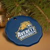 Averett University Cougars Logo Porcelain Scalloped Holiday Christmas Tree Ornament - 4 of 4