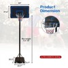 SKONYON 44" Portable Basketball Hoop System 7.5 - 10ft Height Adjustable - 3 of 4