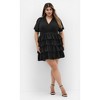 Women's Plus Size Kailey Short Sleeve Dress - black | CITY CHIC - 2 of 4