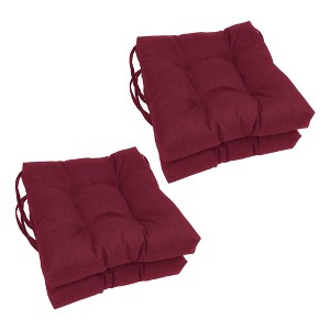 Blazing Needles, 16-inch Spun Polyester Solid Outdoor Square Tufted Chair Cushions (Set of 4) - 1 of 1