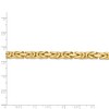 Black Bow Jewelry 5.25mm, 14k Yellow Gold, Solid Byzantine Chain Bracelet - 4 of 4