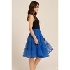 Malco Modes Tea-Length Petticoat Skirt – Fluffy Vintage 50s Crinoline Underskirt for Dresses, Costumes & Halloween Costume- Light Blue - 3 of 4