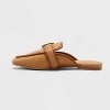 Women's Wendy Raffia Mule Flats - A New Day™ Brown - 2 of 4