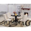 HomeStock 5-Piece Black Finish Solid Wood Top Dining Table with 4 Upholstered Chairs - 2 of 4