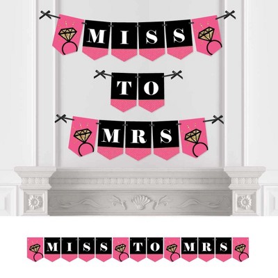 Big Dot of Happiness Girls Night Out - Wedding Shower Bunting Banner - Bridal & Bachelorette Party Decorations - Miss to Mrs