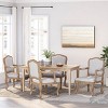 Set of 4 Andrea French Country Wood Upholstered Dining Armchairs - Christopher Knight Home - 2 of 4