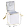 Unique Bargains Non-woven Fabric Thermal Insulated Durable Food Tote White 1 Pc - 2 of 3