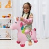 BounceZiez Inflatable Bouncy Ride On Hopper with Pump - Pink Unicorn - image 2 of 4