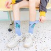 Anna-Kaci Women's 2-Pack Butterfly Graphic Crew Socks Soft Knit Ribbed Cuff Stylish Casual Sock Set - 4 of 4