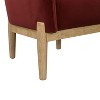 Lifestyle Solutions Fenton Accent Chair Cinnamon Velvet: Plush, Tufted, Wood Legs, Polyester - 4 of 4