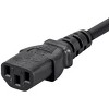 Monoprice Extension Cord - 3 Feet - Black (6 Pack) IEC 60320 C14 to IEC 60320 C13, 16AWG, 13A, SJT, For Powering Computers, Monitors - 3 of 4