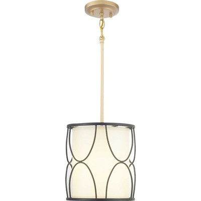 Landree Black and Polished Nickel Mini Pendant Light