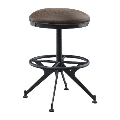 Counter Height Barstool with Adjustable Height Black - Benzara