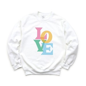 Simply Sage Market Women's Graphic Sweatshirt Love Colorful - 1 of 3