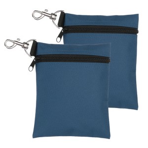 Unique Bargains Oxford Cloth Zipper Professional Golf Tee Pouches 5.5" x 6.7" 2 Pcs - 1 of 4