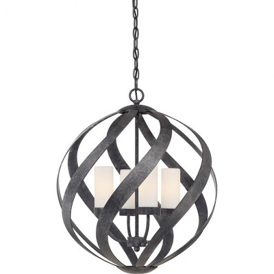 Quoizel Lighting Blacksmith 4 - Light Pendant in  Old Black