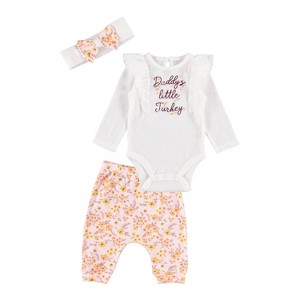 Chick Pea Thanksgiving Baby Girl Clothes Stunning Newborn Girl Holiday Outfit - 1 of 3