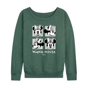 Women's - Disney - Mickey & Friends Lightweight French Terry Wide Neck Long Sleeve Shirt - 1 of 4