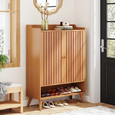 Hommoo Slim Shoe Storage Cabinet with Doors