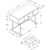 Monarch Specialties Computer Desk Home Office Laptop Storage Drawers 42InchL Work Metal Laminate Glossy White Black Contemporary Modern - 4 of 4