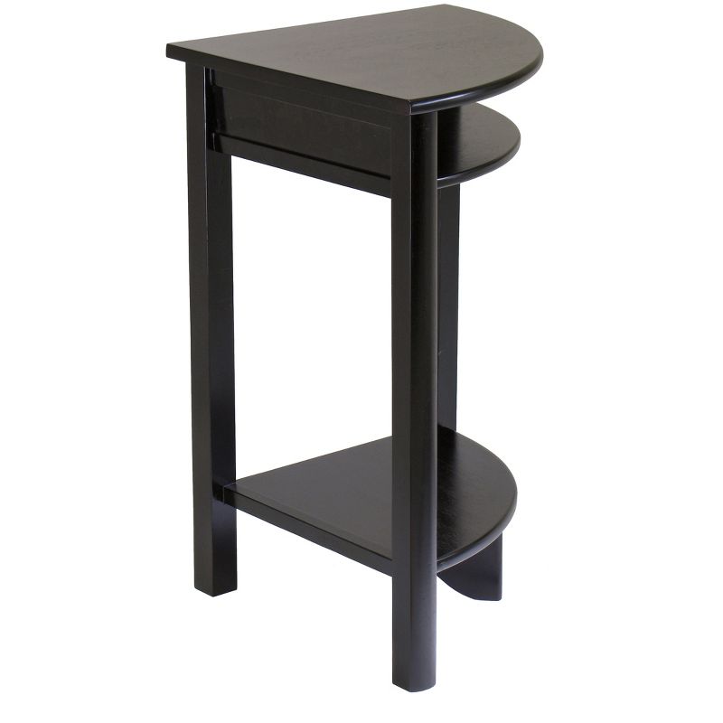 Liso Corner Table, Cube Storage and Shelf - Dark Espresso - Winsome, 4 of 5