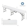 Costway 2PCS 6 FT Portable Folding Bench Outdoor Picnic Bench 550 lbs Limited for Dining - 3 of 4