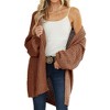 Imily Bela Womens Cardigan Solid Color Long Sleeve Open Front Chunky Knit Sweater Outwear - 2 of 4