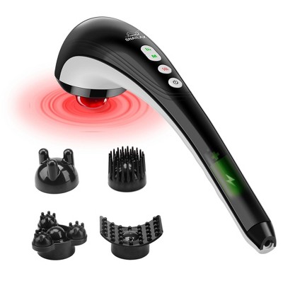 Snailax Cordless Back Massager - Handheld Percussion Massager with Heat