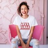 Simply Sage Market Women's Love Vibes Checkered Short Sleeve Graphic Tee - 2 of 4