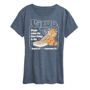 Women's - Garfield - Virgo Enjoy The Finer Things In Life Lasagna Short Sleeve Graphic T-Shirt - 1 of 4