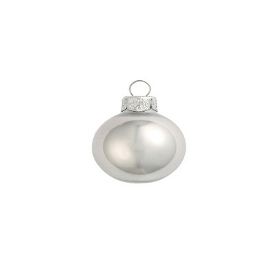 Northlight 28ct Pearl Glass Ball Christmas Ornament Set 2" - Mercury Silver