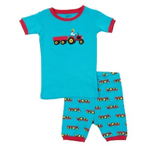 Leveret Kids Cotton Short Pajamas - Vehicle Prints - 1 of 4