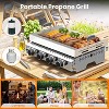 ZAFRO Portable Propane Griddle, 32,000BTU Tabletop Portable Propane Gas Grill with 4 Burners, Stainless Steel Flat Top Grill, Outdoor Cooking - 4 of 4