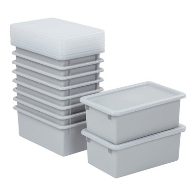 ECR4Kids Scoop Front Storage Bins, Multipurpose Organization, Contemporary,  25-Piece