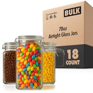 Stock Your Home 78 oz Large Glass Storage Containers With Airtight ...