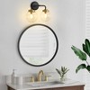 POWLIG 14.17" Black&Gold Modern Vanity Light Fixture - 2-Light Bathroom Mirror Lighting with Clear Glass Globe Shades - 3 of 4