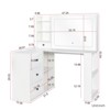 SKRAN Vanity Desk,Makeup Vanity, Dressing Table Set with 3 Large Drawers, Vanity Mirror 3 Color Adjustable, White - 3 of 4