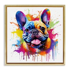 Stupell Industries French Bulldog Modern Splash, 18" x 18" - 1 of 4